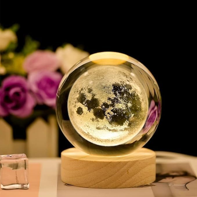 3D Moon Crystal Ball Night Lamp
