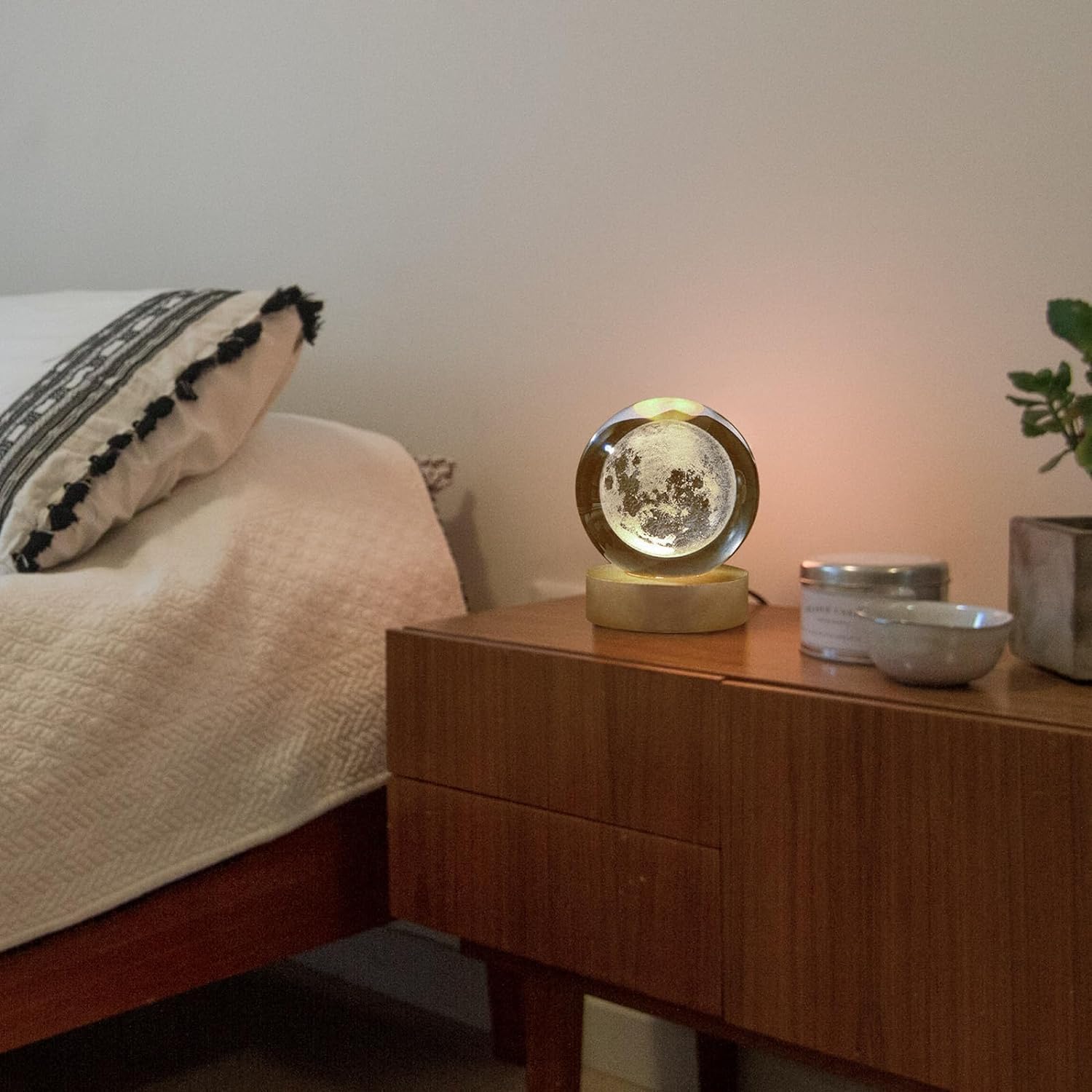 3D Moon Crystal Ball Night Lamp