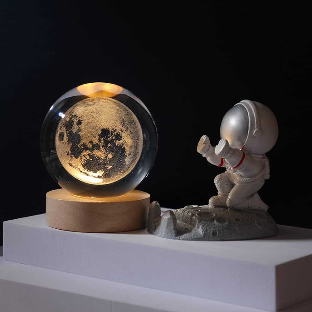 3D Moon Crystal Ball Night Lamp
